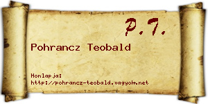 Pohrancz Teobald névjegykártya
